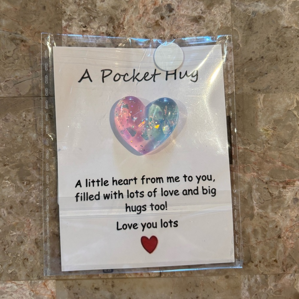 Pocket Hug – Love You Can Carry Anywhere 💕- (Blue and Pink)